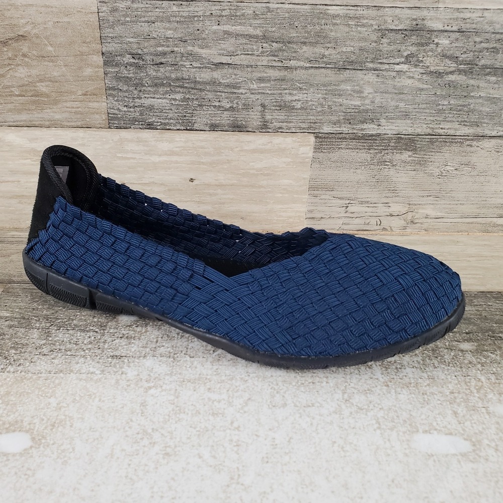 Walk With Me By Coldwater Creek Womens Ballet Flats Sz 9 M Blue Slip On Shoes